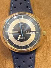 Orologio Vintage Autentico Omega Geneva Dynamic Automatico Blu