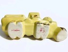 Vintage Art Pottery Train Planter Ceramic Lime Green Gold Engine — photo 2