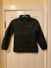 Patagonia Quilted Insulated Jacket Kids Size 12 Large Black Unisex Boys Girls