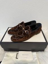 NIB GUCCI Jordaan GG Logo Horsebit Brixton Princetown Betis Loafer Flat 36.5