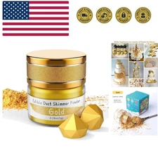 Edible Gold Luster Dust - 5 Grams Food Grade Cake Dust Shimmer Powdered, Flav...
