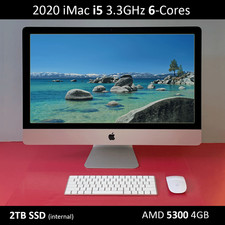 2020 iMac 27 Inch 5K  3.3 GHz i5 6-Cores  2TB SSD  64GB RAM  5300 4GB