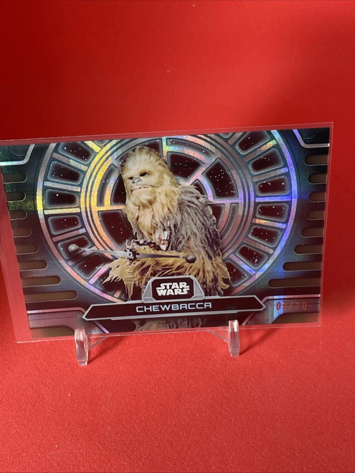 2024 Topps Star Wars High Tek Chewbacca Fantastek Green 9/10 - Image 2 of 4