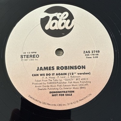 James Robinson   Can We Do It Again 12  Promo Demo Tabu Records Funk Soul Rare