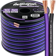 Install Link 10 AWG Gauge Speaker Wire Cable (50 Feet) Stereo, Car or Home Th...