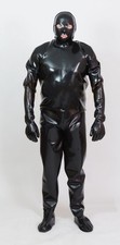 Latex Gummi Rubber loose Catsuit bodysuit mask gloves socks customized 816