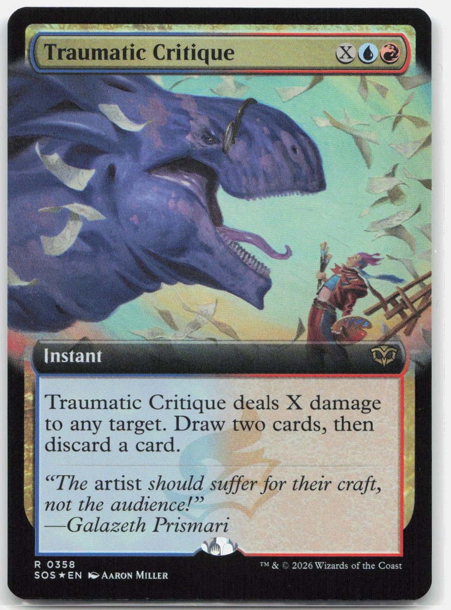 Darkest Hour 英語　初版foil NM Traumatic Critique (Extended Art) 358 FOIL Stamp ERROR Secrets of