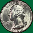 1954-S Washington Quarter Silver Brilliant Uncirculated BU Coin #40559