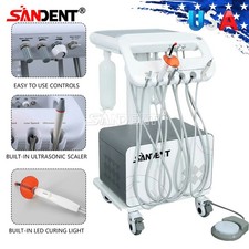 Dental Portable Mobile Delivery Unit System 4 Holes Air Compressor Suction Cart
