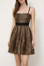 Dolce & Gabbana Dress Y2K Vintage Sheer Silk Animal Print Mobwife 40 S 2-4 $1295
