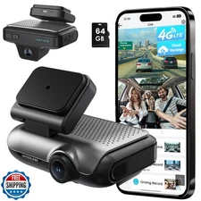 4G LTE Dash Cam, Dual 2K Dash Cam Front and Inside, Car Security Camera with 