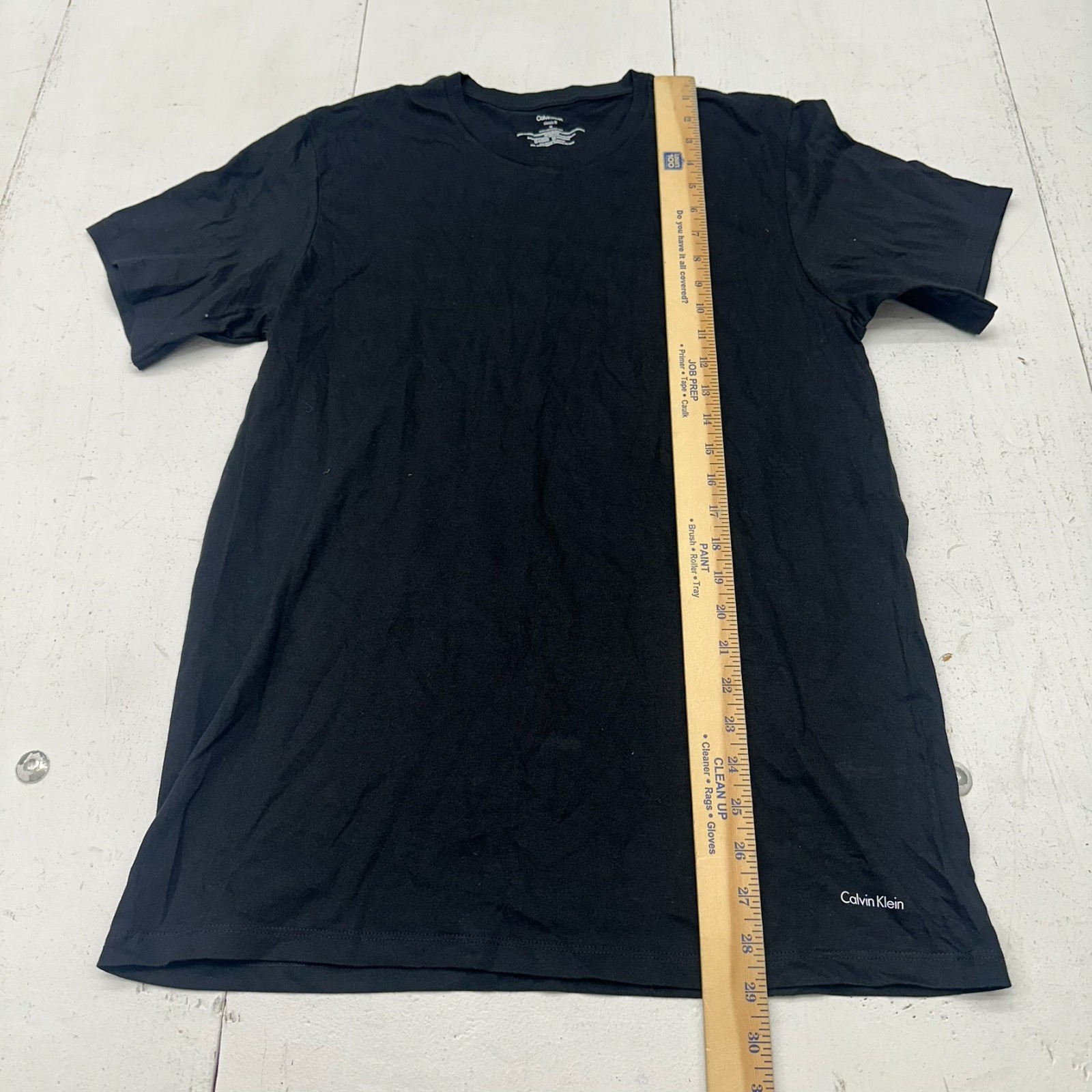 Calvin Klein Solid Black Basic Classic Fit Crew N… - image 3