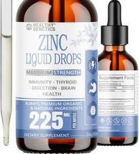 Liquid Zinc Drops for Kids, Men and Women  Organic Ionic 2 Fl Oz Pack of 1 