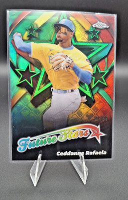 Ceddanne Rafaela 31/99 - 2025 TOPPS CHROME LOGOFRACTOR Green Future Stars