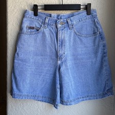 Riders Vintage Women 12 Denim Shorts Blue High Waisted Mom Light Wash 90s