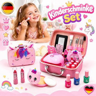 Kinderschminke Set Für Mädchen Ab 3 Jahren Waschbar Ungiftig Make-up Set Spiel
