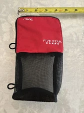 Mead Five Star 2 Pocket Zipped Pencil Case W Strap Binder Organizer Black&Red