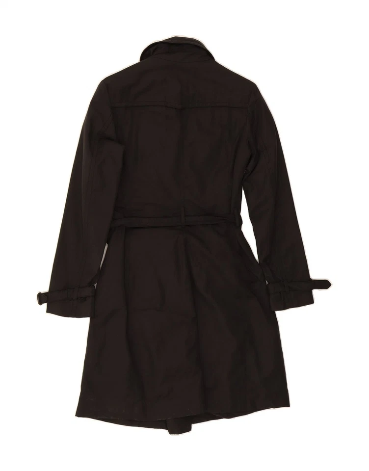 Gabardina para mujer Benetton IT 40 pequeña de algodón negro FU17 Foto 2 de 3