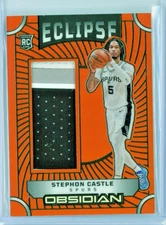 2024-25 Obsidian Stephon Castle RC Eclipse Patch Orange Etch # EM-SCS 42/99