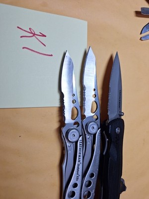 3 Leatherman KBX/C33   knives   AIRPORT CONFISCATION   EXCELLENT      LOC  K1