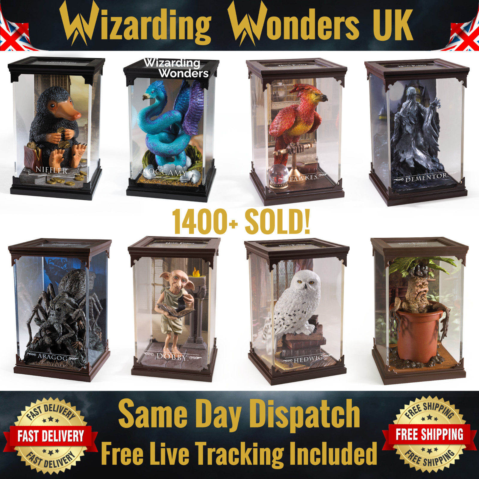 Harry Potter Magical Creatures Figure Ornament Official Noble Collection Gift UK