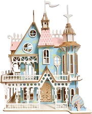 3D Wooden Puzzles for Adults - Fairy Tale Castle DIY House Kit, Country Dream Vi