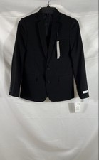 Calvin Klein Boys Black Slim Fit Stretch Blazer Suit Jacket Size 14 Regular NWT