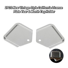 2pcs New Vintage Style California License Plate Year Month Tag Holder
