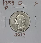 1954-P Fine Washington Quarter, Item 3017