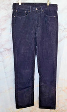 Levis 514 Black Corduroy Pants Mens 34x34 Waist Measures 36 inch Look at Photos