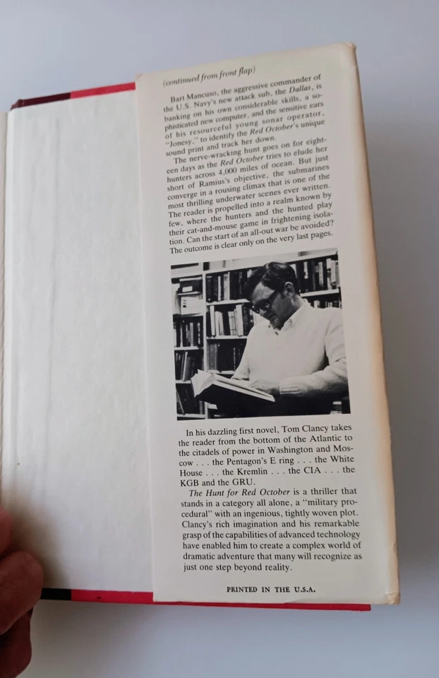 The Hunt For Red October By Tom Clancy 1984 Edition Naval Institute Press - Image 3 of 4
