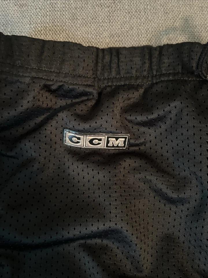 Pantalones de calentamiento para correr NHL San Jose Sharks Team Issue CCM negro azul talla XL Foto 4 de 4