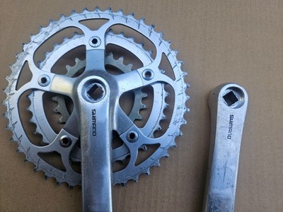 Vintage Shimano Deore XT 180mm Triple Crankset FC-M730 46/36/24