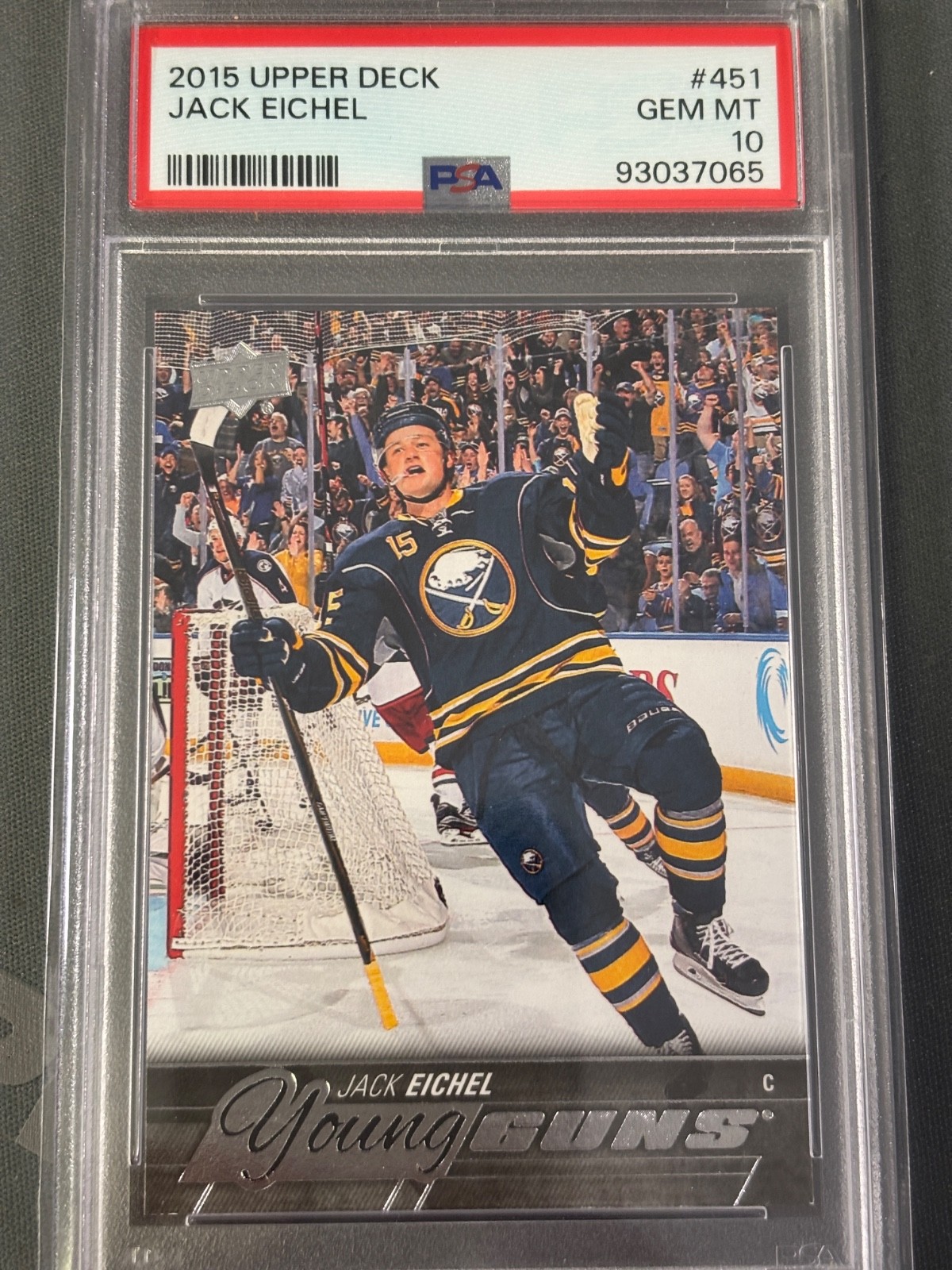 2015-16 Upper Deck #451 JACK EICHEL Young Guns RC * PSA 10