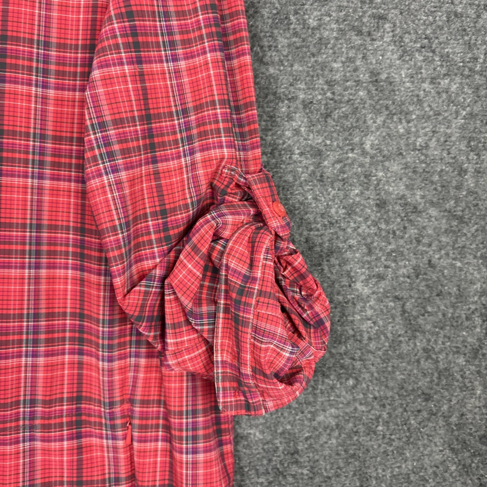 VETEMENTS Abito Duluth donna taglia L rosso quadri camicia bottoni vestito outdoor casual