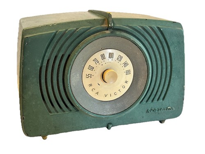 #ad Vintage 1951 RCA Victor AM Tube Radio Model X 522 Painted Green PARTS REPAIR $39.99