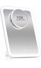 Fancii Przenośne lustro do makijażu LED z 3 regulowanymi ustawieniami światła, 1x duże lustro