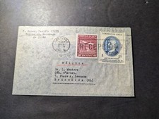 1953 Chile Airmail Santiago De Chile to Brussels Belgium