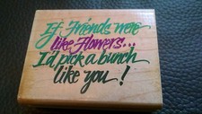 Rubber Stampede Rubber Stamp Friends and Flowers Z601E