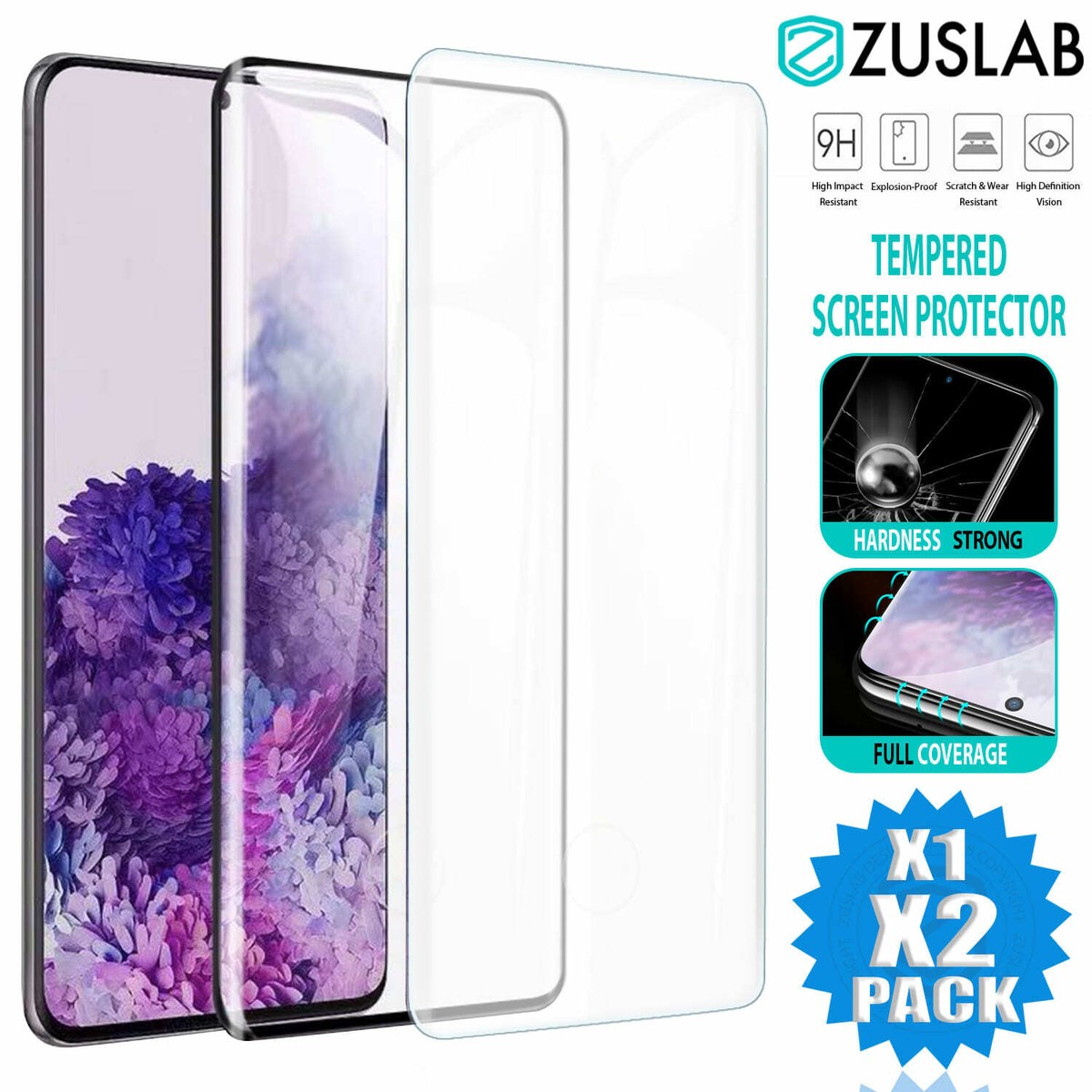 For Samsung Galaxy S20 Plus Ultra S10 S9 Note 10 Tempered Glass