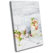 Bar Cocktail Mojito Food Kitchen SINGLE CANVAS WALL ART Picture Print