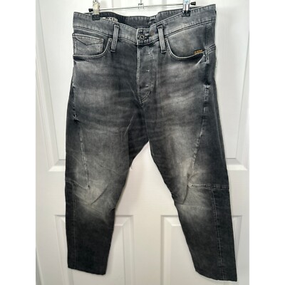 G-Star RAW Scutar Y2K 3D Slim Tapered Gray Denim Jeans Size 31x30 Streetwear