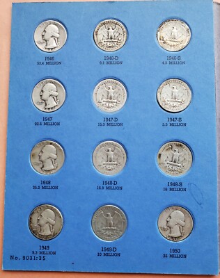 1946-1959 Washington Head Quarter Book - FULL SET - 36 Coins | eBay