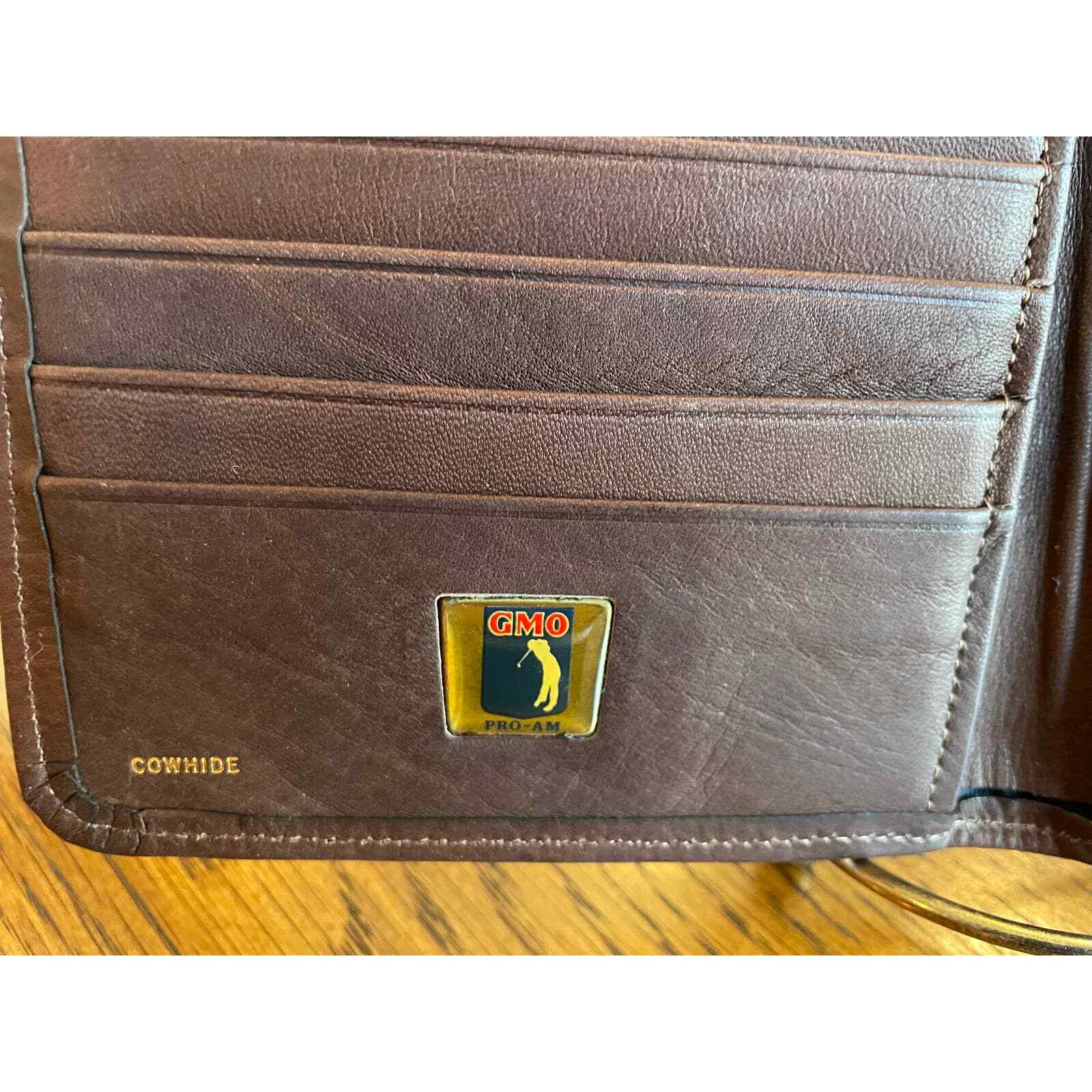 Vintage ROLFS Men's Brown Golden Circle ProAm Cowhide Leather Bifold