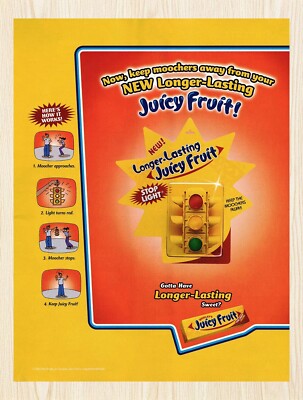 2002 Juicy Fruit Chewing Gum Original Advertisement v4