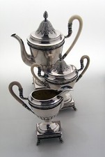 Service à café style français argent massif 1820 import autrichien 1910