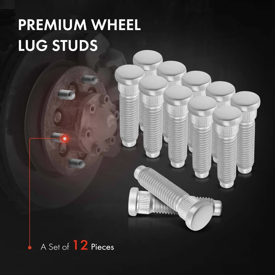 Perno de rueda delantero o trasero M14-2.0 12 piezas para Ford F-150 00-14 Expedition Navigator Foto 3 de 4