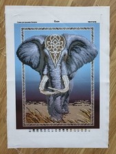 Bead Embroidery Kit Elephant Picture DIY Beading Beadwork Beaded Stitching