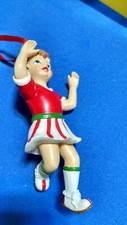 Cheerleader Sports Red Uniform Female Christmas Ornament St. Nicholas Square 4"