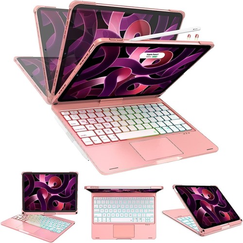 For iPad Air 5th/4th Generation/Pro 11inch Backlit Rotate Touchpad Keyboard Case - 第 2/70 張圖片